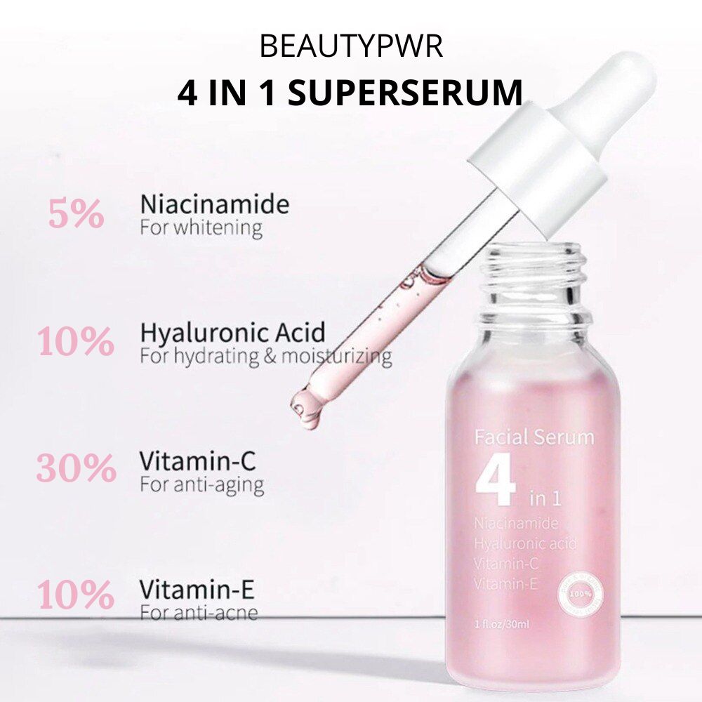 Beautypwr® 4 in 1 Serum 30% Vitamin C With Hyaluronic acid