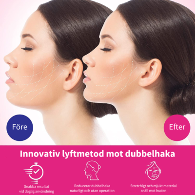 Beautypwr® Halslyft V-form Hakband Mot Dubbelhaka
